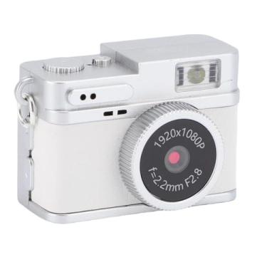 Imagem de XUXHOU Câmera de Chaveiro Pequeno, 1080p 2mp 0,96in Tela Colorida Câmera Digital Câmera de Memória de 32 GB Retro Com 4 Filtros e Flash LED Flash (Branco)