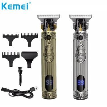 Imagem de Kemei Km-700h Elétrica Display De Led Corta Barba Cabelo, Dourado