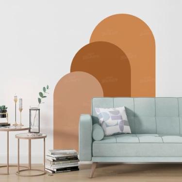 Imagem de Adesivo Lavável Arco Triplo 04 Estilo Clean Para Parede Moderna Decorativa