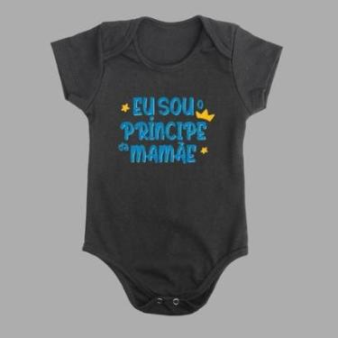 Imagem de Body Manga Curta Techmalhas Eu Sou O Principe Da Mamãe-Unissex