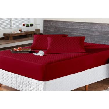 Imagem de Protetor de Colchão Impermeável Matelado King Vermelho