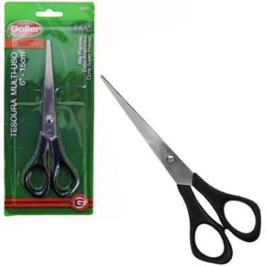 Imagem de Tesoura multiuso de inox 6'' 15cm na cartela - DAIWA/GOLLER