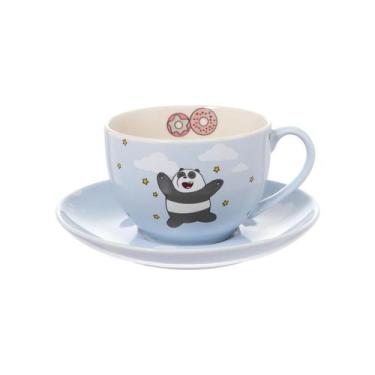 Imagem de Xícara com pires de cerâmica Fofa We Bare Bears Panda Miniso