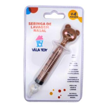 Imagem de Seringa Lavagem Nasal Infantil Bebê Bichos Bico Silicone - Vila Toy, M