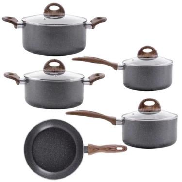 Imagem de Jogo de panelas 5 peças ceramic life smart plus com fundo de indução -