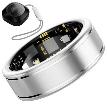 Imagem de Rastreador de fitness Smart Ring Anarow Heart Rate Sleep Silver 14