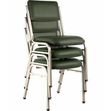 Imagem de Kit com 3 Cadeiras para Auditórios Linha Hotel Smart Verde