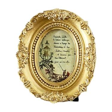 Imagem de WeiLaiKeQi Moldura de mesa estilo vintage, suporte para fotos, leve, decoração inovadora, porta-retratos para sala de estar e corredor