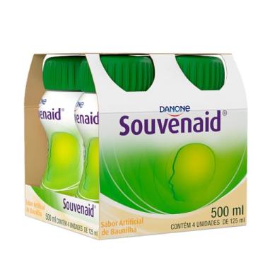 Imagem de Souvenaid Suplemento Nutricional, Ômega-3, Vitaminas C e B, Selênio, Sabor Baunilha, 4 Unidades de 125ml