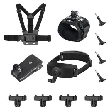 Imagem de Conjunto de acessórios para GoPro Hero 13, suporte de trava magnética Whit, alça de cabeça de liberação rápida, suporte de clipe de mochila, alça de pulso rotativa de 360°