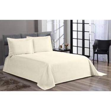 Imagem de Cobre Leito Colcha Piquet Liso Solteiro 2 Peçs Preço - Confeccoes Elba