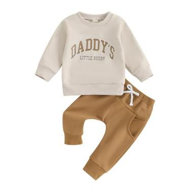 Imagem de Conjunto de roupas Baby Boy Fall, moletom de manga comprida de 6 a 12 