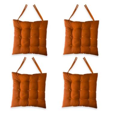 Imagem de 4 Assento Futon 40x40 Unidades Almofada Para Cadeira Banco Pallet(Terracota)