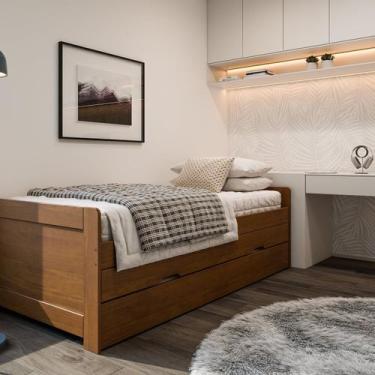 Imagem de Bicama Solteiro em Madeira Maciça Luma - Inter Link