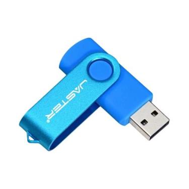 Imagem de Pen Drive USB 3.0 Colorido Rotativo 64GB 32GB Chaveiro Preto Azul Verm