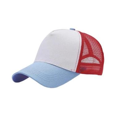 Imagem de Boné de Beisebol Snapback Curvo - Adulto, Malha, Verão, Hip Hop, Ajust