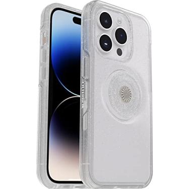 Imagem de Otterbox Capa transparente à prova de choque para iPhone 14 Pro Otter+ POP Symmetry Stardust Pop (glitter transparente)