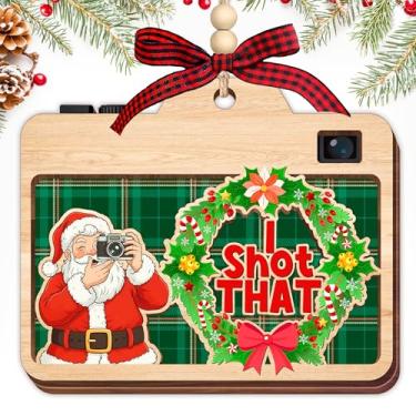 Imagem de HEXMOZ Ornamentos de câmera para árvore de Natal - Enfeite de Natal para câmera - Presentes fotográficos para fotógrafos, amantes de fotografia - Ornamentos de Natal para câmera de Papai Noel