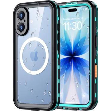 Imagem de Red2Fire Capa impermeável para iPhone 17, [protetor de tela integrado e protetor de câmera][compatível com MagSafe] [corpo inteiro] à prova de choque [IP68 à prova d'água] [à prova de poeira] capa de