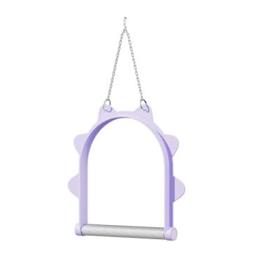 Imagem de IEUDNS Brinquedo de Balanço para, Brinquedo para Roer, Poleiro para, Acessório para Gaiola para Pássaros Pequenos Pretos, Pele de Tigre, Pe, violeta