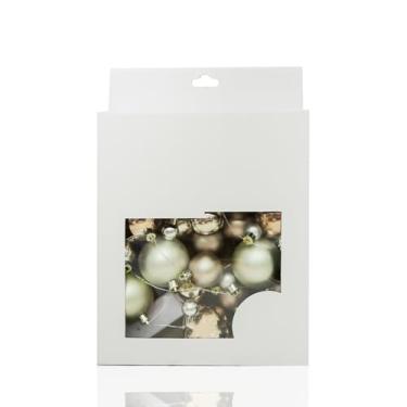 Imagem de Guirlanda de bola de Natal com luzes de LED - Decoração de enfeites de bola de 1,9 m guirlanda de enfeite de bola de árvore de Natal para Natal (ouro)