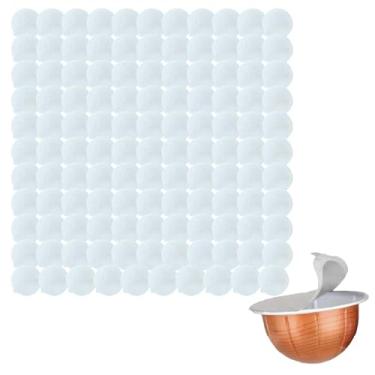 Imagem de Nextpal 120 peças de tampas de alumínio reutilizáveis, tampas de alumínio compatíveis com refil de cápsulas de café Nespresso VertuoLine, adequadas para uso em casa, escritório, cozinha, uso em