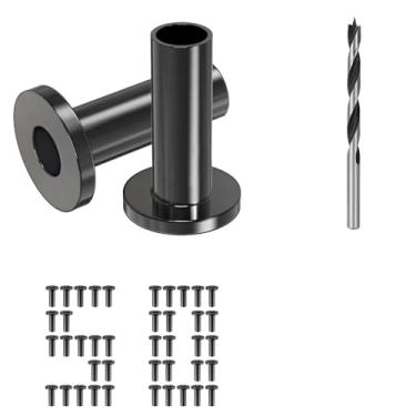 Imagem de Steel DN Mate Pacote com 50 Mangas Protetoras de Corrimão de Cabo Preto 1/8 para Cabo de Cabo de Aço, Mangas Protetoras T316 para Poste de Madeira, Aço Inoxidável T316 Grau Marinho, Db58