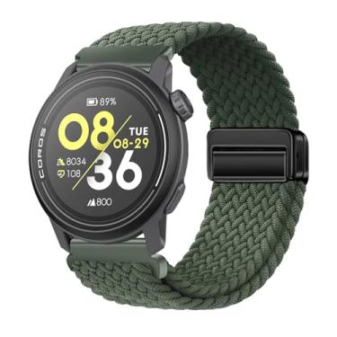 Imagem de LeyuBand Pulseiras magnéticas de nylon de 22 mm compatíveis com Coros PACE 3/APEX 2 PRO/APEX PRO/APEX de 46 mm para homens e mulheres
