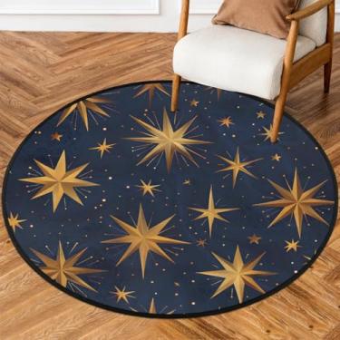 Imagem de Tapete redondo de 1,8 m planeta galáxia, tapetes engraçados, macios, antiderrapantes, laváveis, circulares, para quarto, berçário, sala de estar, cozinha, banheiro, entrada, decoração de casa