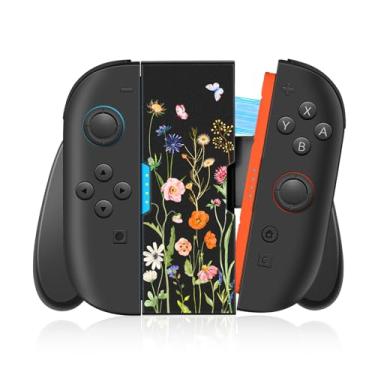 Imagem de Gurgitat Joy-Con Grip for Nintendo Switch 2 - Joy-Con 2 Ergonomic Controller Handheld Comfort Grip Cute Cartoon Anime Design for Women Men Boys Girls Teens, Little Flower