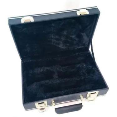Imagem de Estojo Case Para Clarineta Desmontada Luxo Preto Fundo Falso - Fama, L