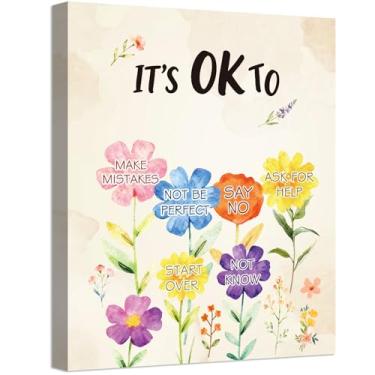 Imagem de Halioyo Arte de parede It's OK To Make Mistakes, pôsteres de sala de aula escolar, arte de parede educacional, decoração de parede motivacional para conselheiro escolar, sala de jogos, biblioteca