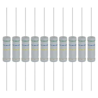 Imagem de YOKIVE 10 unidades de resistores de filme de óxido metálico de 560K Ohm 5 watts, 5% de chumbo axial de resistor de tolerância | À prova de chamas para circuitos eletrônicos DIY, projetos de áudio e