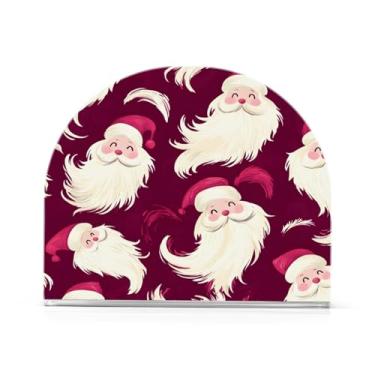 Imagem de xigua Suporte de guardanapo de gnomo fofo de Natal para mesas, porta-guardanapos de papel de placa acrílica elegante, dispensador de papel de seda independente moderno para sala de jantar, sala de