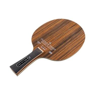 Imagem de Raquete De Tênis De Mesa Em Ébano Dalbergia 5 Camadas 6.2mm Com Cabos 