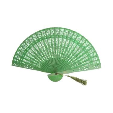 Imagem de Leque De Dança Vintage De Madeira Para Mulheres, Decorações Para Casam