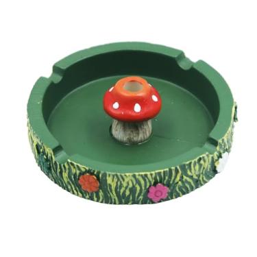 Imagem de Cinzeiro de resina para cigarros, bandeja de cinzas em forma de cogumelo fofo para fumantes, suporte de joias, decoração de escritório em casa