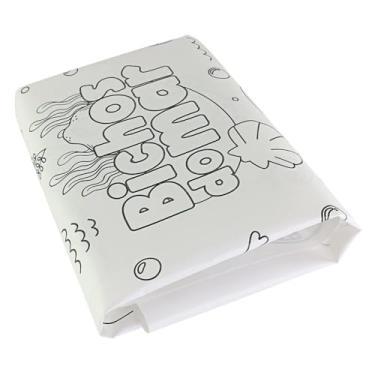 Imagem de Kit 2 Tapetes de Pintura Lavável com 6 Canetinhas de Cera, Tema Bichos do Mar, 65x48cm, Ideal para Uso Escolar, Não Tóxico