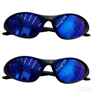 Imagem de Óculos de Sol Unissex Polarizado UV400 para Uso Diário – Modelo Minute(preta azul escuro)