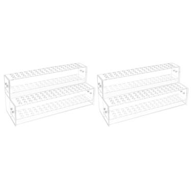 Imagem de Suporte de caneta de acrílico, suporte de caneta transparente com 96 compartimentos, suporte para exibição de caneta de sobrancelha, suporte artístico para pincéis de maquiagem, organizador para casa