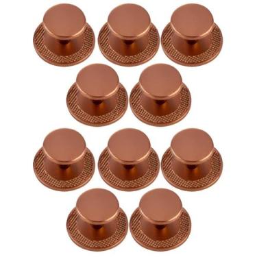 Imagem de Kit 10 Puxador Ponto Redondo Canela Cobre Para Gavetas De Móveis - Cri