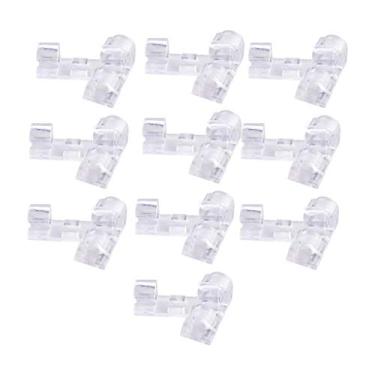 Imagem de Almencla 20 suportes de braçadeira para cabos, clipes autoadesivos para cabos, clipes organizadores