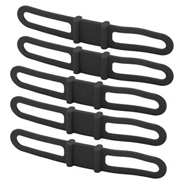 Imagem de SPYMINNPOO Banda de Montagem de Lanterna de Ciclismo Alça de Silicone de Bicicleta Flexível para Acessórios de Bicicleta, 5 Peças de Alça de Suporte de Guiador Portátil para Bicicletas Dobráveis (#3)