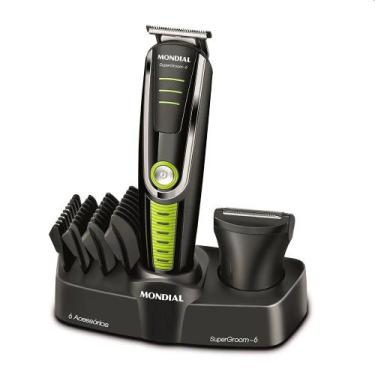 Imagem de Aparador Mondial BG-04 bivolt Super Groom 06  MONDIAL, Preto e Verde, 