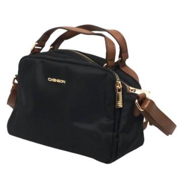 Imagem de Bolsa Feminina Transversal Clássica Versátil Chenson, Preto, UN