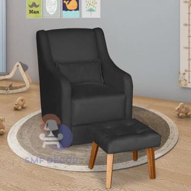 Imagem de Poltrona para Amamentação Glamour com Puff e Almofada - SMF Decor, Pre