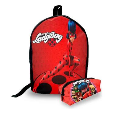 Imagem de Mini Mochila Urbana + Estojo - Lady Bug 2 - Lançamento 2025 - Painel P