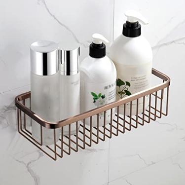 Imagem de HHHJQFAAT Kit de acessórios de banheiro, toalheiro de ouro rosa escovado, escova de vaso sanitário, rack de lenços, gancho de casaco, anel de toalha, cesta de armazenamento banheiro (cor: anel de