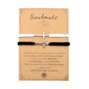 Imagem de YangQian Pulseira de Deus da Oração do Senhor para homens e mulheres, presente católico religioso cristão para ele, presente de batismo de comunhão, Small, Zinco, Sem Pedra Preciosa