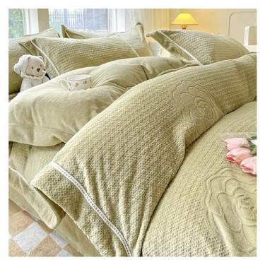 Imagem de x3anggyt5 Capa de edredom 4 peças, capa de edredom de microfibra super macia, conjunto de capa de edredom de pelúcia de inverno (cama de 06,1,5 m-1,8 m - 200 x 230 cm)